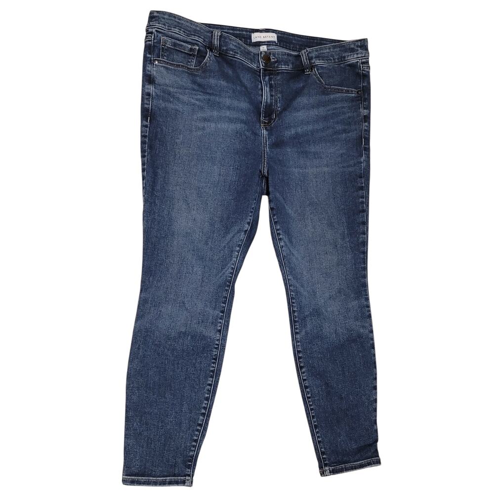 Lane Bryant Womens High-Rise Skinny Leg Straight Leg Jeans Size 18S EUC